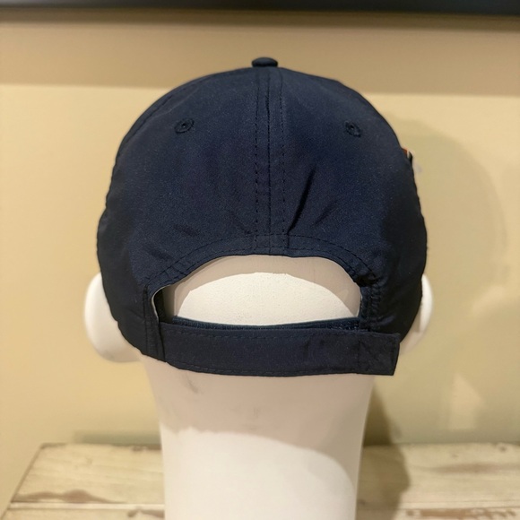 Navy Blue Baseball Cap with Embroidered Fedora Hat and Hibiscus NWT - Picture 4 of 10